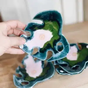 Mydelniczka Ceramiczna Liść Monstera Ręcznie Robiona